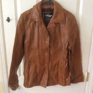 Sz M Wms Leather coat